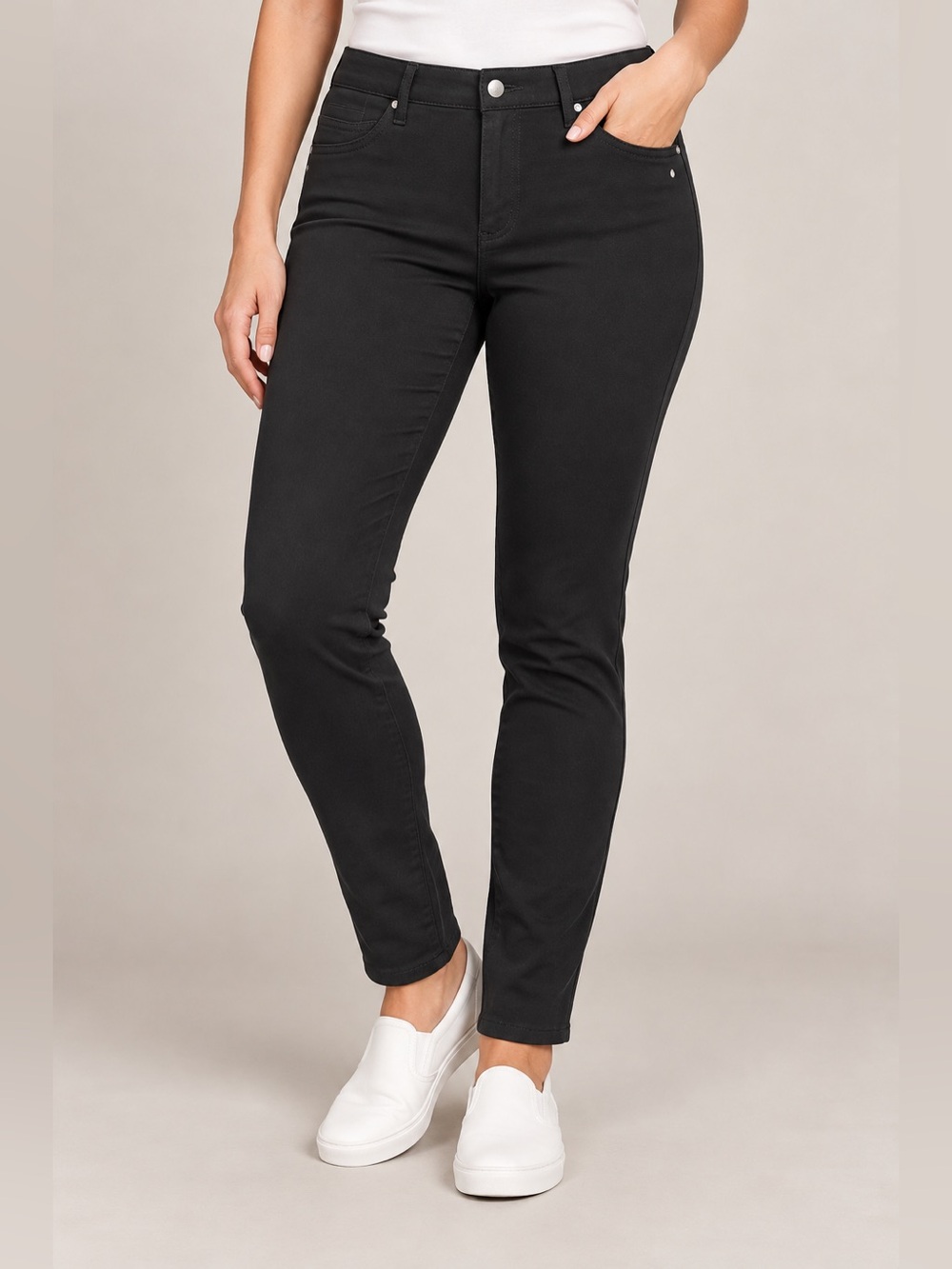 Time and Tru Black Stretch Jeggings Pants 12P Petite Skinny